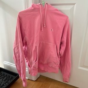 pink champion hoodie